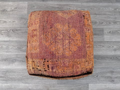 Handmade Moroccan Floor Cushion Cover - Vintage Kilim Pillow, Boho Pouf for Indoor & Outdoor, Bohemian Home Decor, Moroccan Pouf Ottoman