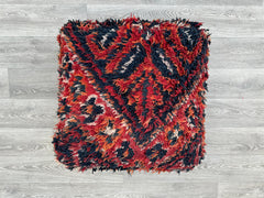 Boho Moroccan Floor Cushion & Kilim Pillow Cover - Vintage Pouf for Outdoor Patio, Handmade Bohemian Home Decor, Floor Pouf Ottoman