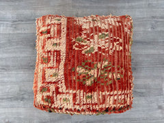 Moroccan floor cushion.Outdoor Kilim Pillows;poof boujaad,Beni Ourain Square Pouf,Vintage Moroccan Ottoman-Moroccan Kilim Pouf-Floor Pouf