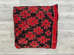 Handmade Moroccan Floor Cushion – Wool Kilim Pillow Cover for Boho Style