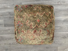 Handmade Moroccan Floor Cushion – Wool Kilim Pillow Cover for Boho Style