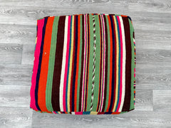 Handmade Moroccan Berber Pouf | Vintage Beni Ourain Floor Cushion | Amazigh Wool Ottoman | Boho Chic Home Decor Free Shipping Gift Idea