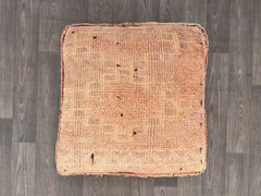 Ottoman Moroccan Leather Pouf - Round ottoman footstool Leather Pouf, moroccan pouf, pouf leather,Footstool, Floor Cushion - New Home Gift !
