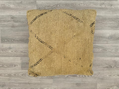 Moroccan Wool Pouf – Handmade Floor Cushion & Kilim Pillow Cover