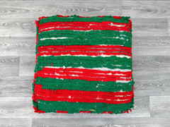 Beni ouarin square pouf Amazing Morocco.vintage moroccan kilm pouf .outdoor kilm pouf.Yoga meditation.