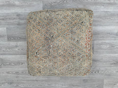 Vintage Moroccan Floor Cushion – Wool Kilim Pillow Cover for Boho Decor