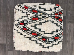 Moroccan Floor Cushion, Cushion Handmade Pouf, Nursery Room Square Pouf, Berber Natural Artwork Bedroom Sofa, Pouf Ottoman