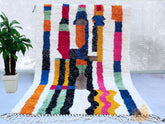 Handwoven Moroccan Berber Rug - Brown Solid Wool Tufted Rug - Custom Beni Ourain Area Rug for Living Room