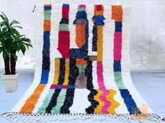 Handwoven Moroccan Berber Rug - Brown Solid Wool Tufted Rug - Custom Beni Ourain Area Rug for Living Room