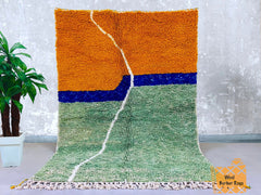 Handmade Moroccan Rug – Multicolored Mrirt Wool Carpet – Custom Berber Rug for Living Room or Bedroom