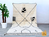 Custom Moroccan Runner Rug - Beni Ourain Hallway Carpet - Handmade Wool Rug - Narrow Bohemian Design