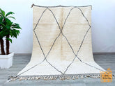 Diamonds Luxury Moroccan Rug – Beni Ourain Wool Carpet – Handwoven Custom Area Rug for Modern Home Decor