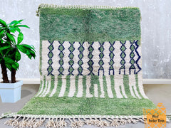 Custom Green Boujaad Rug, Orange Morrocan Rug, Soft Shag Wool Rug, Moroccan Berber Rug, Bohemian Rug, Custom Size Rug In All Sizes .