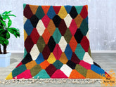 Multicolored Custom Berber Rugs | Handmade Boujaad Rug | Bedroom Living Room Decor | Personalized Rugs for Any Space.