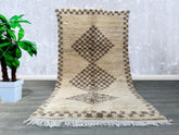146 x 271 cm = 4.8 x 8.9 FT Boucherouite Rug, Moroccan Rug, Azilal Rug, Vintage Boucherouite rug, Runner berber boucherouite rug, boho rug, kilim boucherouite rug, old rug