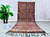 158 x 357 cm = 5.1 x 11.7 FT Gorgeous Moroccan Berber Rug - Handmade Vintage Beni Ourain Carpet - Boho Area Rug - Azilal Wool Runner - Unique Floor Decor for Dining Rooms