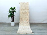 084x312 cm = 2.8 x 10.2 Colorful Dots Handmade Beni Ourain Moroccan Runner Rug – Vintage Wool Hallway Carpet