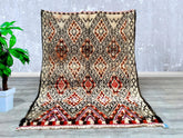 149 x 190 cm = 4.8 x 6.2 FT Moroccan Vintage Rug Runner - Antique Berber Rug - Unique Area Rug - Runner Rug kitchen - Minimalist Rug - Long Berber Rug - boujaad runner rug