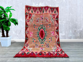 143 x 249 cm = 4.7 x 8.1 FT Gorgeous Beni Ourain Custom rugs living room - Berber White rug - Wool Shaggy Vintage Rug - Handmade Wool Rug - Berber Carpet - Genuine Wool Rug