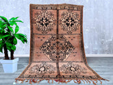 199 x 314 cm = 6.6 x 10.3 FT Artistic Old Berber Rug - Handwoven Rug - Beni Ourain Rug - Hand Kenotted Rug - Vintage Amazing Rug - Moroccan Boujaad Rug - Boho Decor