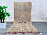 151 x 315 cm = 4.9 x 10.3 FT Timeless Style, Modern Charm, Custom Fabulous Boujad Rug, Abstract Multicolored Carpet, handmade Moroccan carpet - Bohemian Antique Berber Rugs