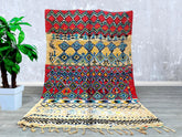 178 x 269 cm = 5.8 x 8.8 FT Custom Moroccan rug - Narrow Runner rug - Shaggy Wool Rug - Hand Woven Large Runner - Colorful Hallway Morroccan Rug - Berber Runner Carpet
