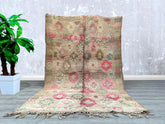 180 x 273 cm = 5.9 x 8.9 FT 60s Beni Ourain Carpet Faded Berber Rug - Rug for Living Room - Vintage Area Rug - Old Berber Rug - Washable Vintage Rug - Moroccan Carpet