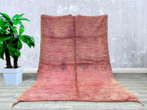 215 x 324 cm = 7.0 x 10.6 FT Authentic Moroccan Berber Rug - Handmade Vintage Beni Ourain Carpet - Boho Runner Rug - Azilal Wool Carpet - Unique Geometric Patterns