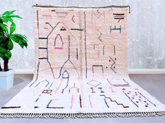 Colorful Moroccan Berber Rug – Custom Boujaad Wool Carpet – Handmade Boho Rug for Living Room or Bedroom