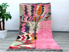 156 x 244 cm = 5.1 x 8.0 ft Colorful GORGEOUS BENIOURAIN CARPET, Moroccan Handmade Rug, Living Room Rug, Handmade Wool Carpet, Azilal Berber Rug, Handwoven Rug