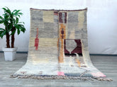 173 x 237 cm = 5.7 x 7.8 ft Colorful Abstract Handmade Kilim Rugs-CUTE BENIOURAIN KILIM Rug -Geometric Kilim Wool Rugs - Kilim Rug -Moroccan Rug -Custom Woven Rug