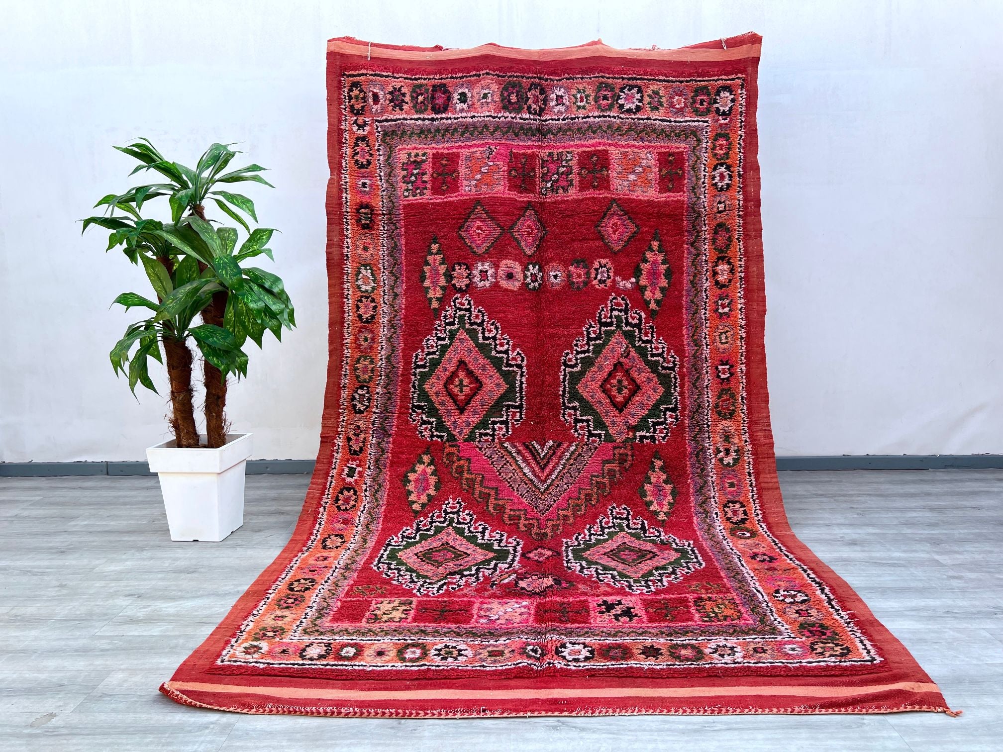 Discover the allure of this antique Persian Shiraz rug, a hand-knotted masterpiece featuring intricate tribal motifs and a rich, warm color palette. Each knot tells a story of craftsmanship passed down through generations, making this vintage Oriental rug a true collector’s piece. The geometric patterns and natural dyes create a striking visual appeal, perfect for adding depth to living rooms, dining areas, or entryways. Made from premium wool, it offers both resilience and a plush feel underfoot. Whether y