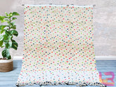Colorful Dots Moroccan Rug - Berber Carpet - Handmade Azilal Rug 8x10 - Custom Wool Area Rug - Tapis Berbere