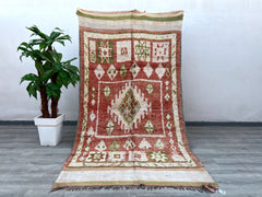 Elevate your space with an authentic Beni Ourain vintage carpet, known for its minimalist yet striking tribal patterns. Made from natural wool, this handwoven Moroccan rug offers a plush, cozy feel underfoot while enhancing your home’s aesthetic. The neutral tones and geometric designs blend seamlessly with boho, Scandinavian, or contemporary interiors. Whether used as a statement piece in the living room or a luxurious bedroom accent, this vintage Berber rug adds texture, history, and elegance to any decor