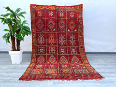 Elevate your interior with this stunning bohemian-style vintage Moroccan rug, meticulously handwoven using natural wool. Featuring a captivating blend of tribal motifs and faded hues, this rug exudes a relaxed, artistic vibe that enhances any room. Its distressed look adds character, making it ideal for boho-chic, farmhouse, or minimalist settings. The plush texture provides comfort, while the durable construction ensures long-lasting beauty. A perfect choice for those seeking an authentic, one-of-a-kind pi