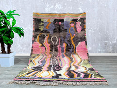 178 x 247 cm = 5.8 x 8.1 ft Colorful Abstract AMAZING DOOTED RUG, Soft Beni Ourain Rug, High-Quality Moroccan Wool Rug, Custom Size Area Rug, Handmade Berber Carpet