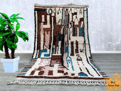 150 x 252 cm = 4.9 x 8.3 ft Bohemian Beniourain Carpet, Moroccan Rug, Handmade Rug, Authentic Rug, Area Rug, Berber Morrocan Rug, Handwoven Rug