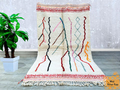 151 x 246 cm = 5.0 x 8.1 ft Beni ourain rug, Authentic Moroccan Rug, Custom Beni Ourain rug, Beni Large Moroccan Rug, White Black Rug, Custom rug, Housewarming Gift