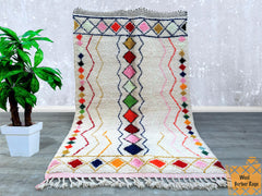 155 x 244 cm = 5.1 x 8.0 ft Moroccan rug, handmade beni ourain rug, Minimalistic wool rug, Custom made rug, Berber area rug, tapis marocain, wool rug, large area rug