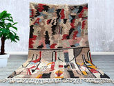 200 x 299 cm = 6.6 x 9.8 ft Amazing Multicolored Rug-Excellent Quality Carpet-Moroccan berber rug- Living Room Rug-White Azilal Wool Rug-Washable Rug-Cozy Chic Rug