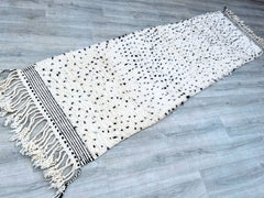 Black Dots Beni Ourain Moroccan Rug with Black Dots – Luxurious & Customizable