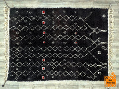 Authentic Moroccan Rug - Handmade Beni Ourain Wool Carpet - Custom Bohemian Area Rug for Living Room