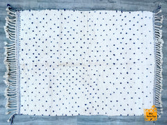 Blue and White Polka Dot Berber Rug – Modern Moroccan Style