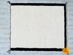 Custom Moroccan Beni Ourain Rug 8x10 – Handmade Wool Berber Carpet – Authentic Luxurious Moroccan Area Rug - WHITE BENI OURAIN Teppich -