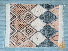 Diamonds Carpet red boujaad wool Rug- colorful Moroccan Ru-, Wool Rug colorful, Handmade Custom Rug- Berber Rug Colorful-Moroccan Berber Tufted Rug