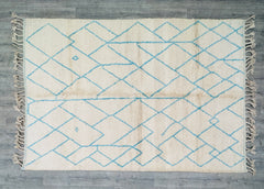 203x296 cm = 6.7 x 9.7 Geometric Luxurious Beni Ourain & Berber Rugs – Premium Moroccan Wool Carpets