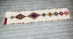 Discover the timeless beauty of authentic Moroccan rugs, handwoven by skilled Berber artisans using traditional techniques. These handmade Berber rugs, including Beni Ourain and Azilal styles, feature intricate geometric patterns and vibrant colors, perfect for adding a bohemian touch to any space. Made from natural wool, each rug is durable, soft, and unique, with no two pieces exactly alike. Whether you're looking for a colorful vintage rug for your living room or a long hallway runner, these Moroccan woo