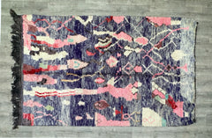 161 x 263 cm = 5.3 x 8.6 ft Colorful Abstract ARTISTIC BENIOURAIN RUG, Moroccan Handmade Rug, Custom Made Hnadwoven Carpet, Berber Large Rug