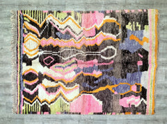 178 x 247 cm = 5.8 x 8.1 ft Colorful Abstract AMAZING DOOTED RUG, Soft Beni Ourain Rug, High-Quality Moroccan Wool Rug, Custom Size Area Rug, Handmade Berber Carpet