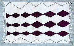 206 x 322 cm = 6.8 x 10.6 ft Diamonds Gorgeous Beni Ourain Rug, Green And Beige Rug, Emerald Green Rug, woven rug, green wool Beniourain Carpet, Unique Geometric Rug